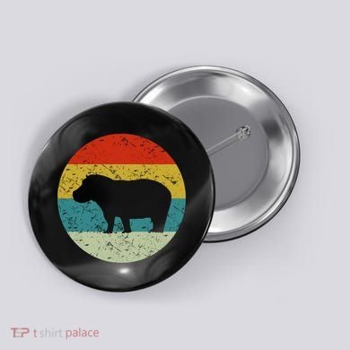 Retro Vintage Hippo Button