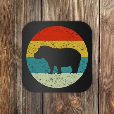 Retro Vintage Hippo Coaster