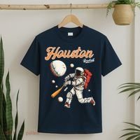 Retro Vintage Houston Texas Baseball Astronaut Crush City T-Shirt thumb 2