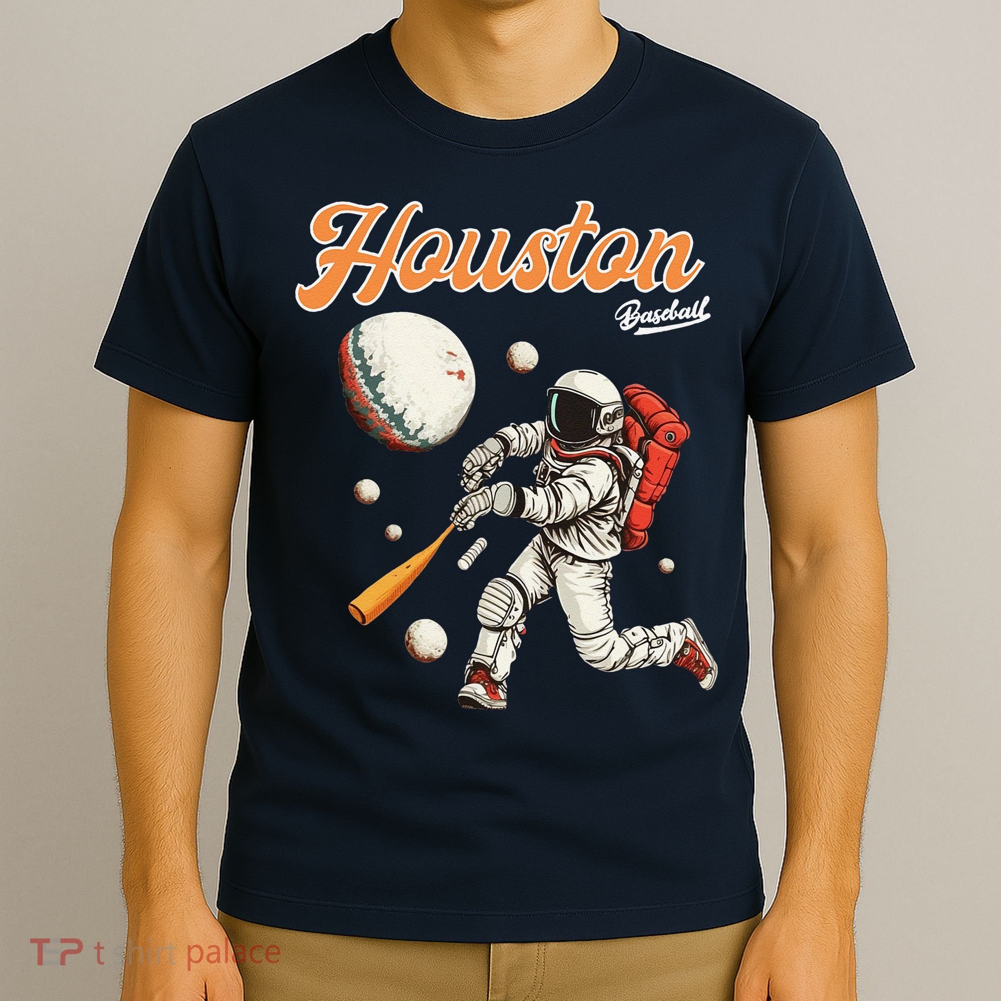 Retro Vintage Houston Texas Baseball Astronaut Crush City T-Shirt