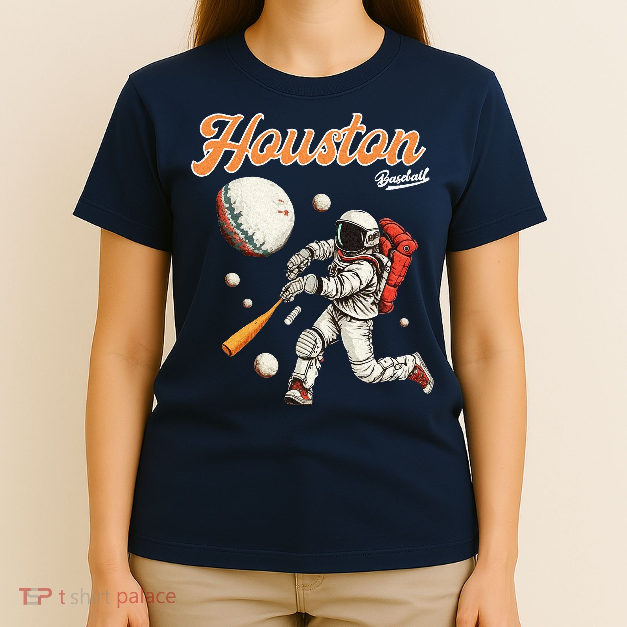 Retro Vintage Houston Texas Baseball Astronaut Crush City T-Shirt