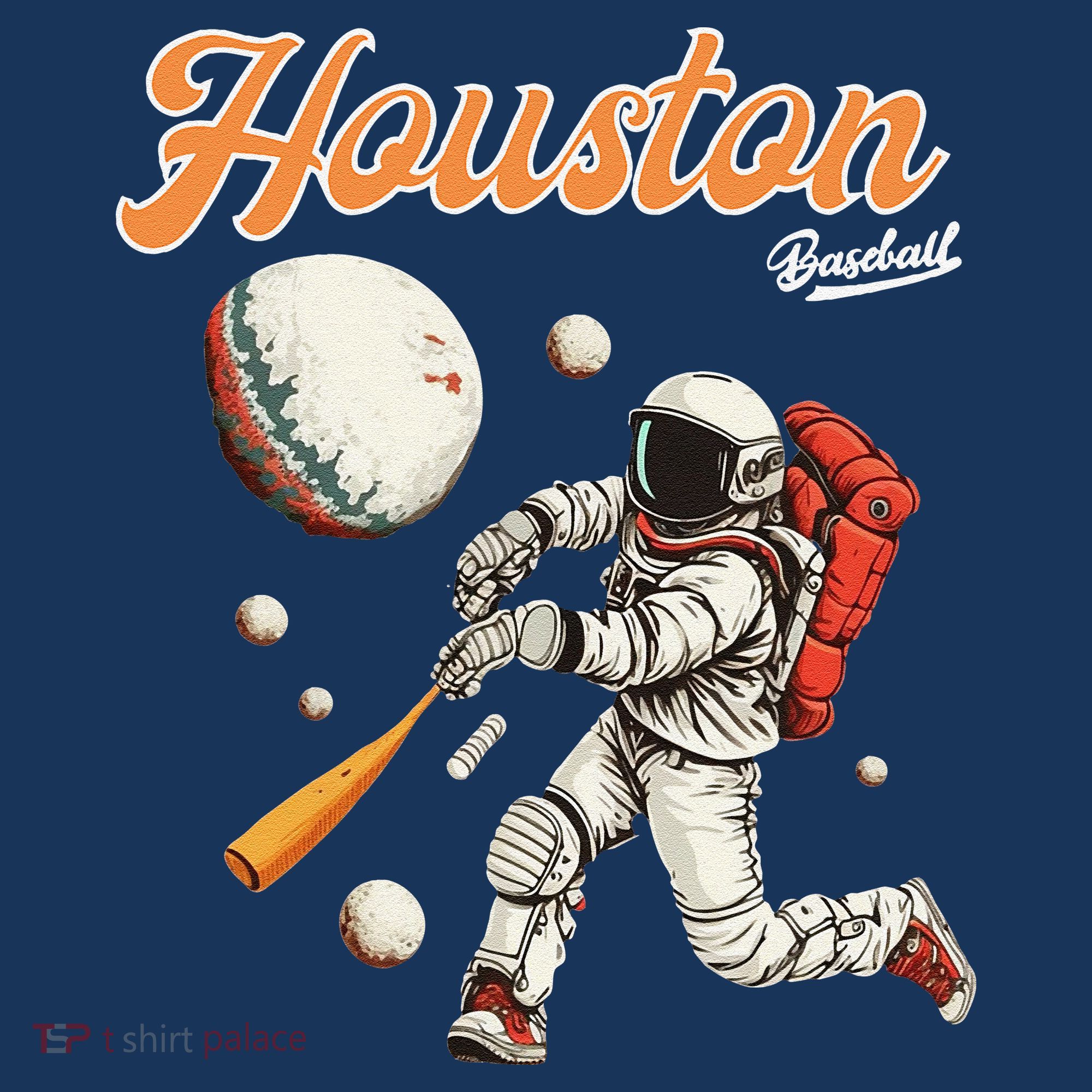 Retro Vintage Houston Texas Baseball Astronaut Crush City T-Shirt