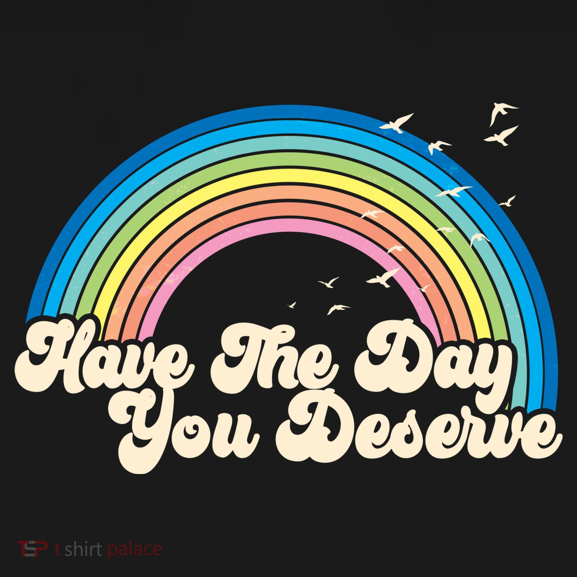 Retro Vintage Have The Day You Deserve Rainbow Bucket Hat