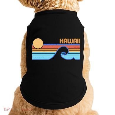 Retro Vintage Hawaii Sunset Wave Doggie Tank
