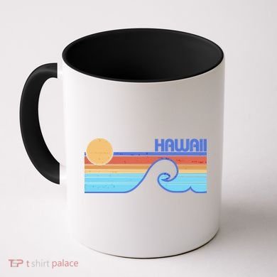 Retro Vintage Hawaii Sunset Wave Coffee Mug