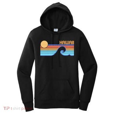 Retro Vintage Hawaii Sunset Wave Women's Hoodie