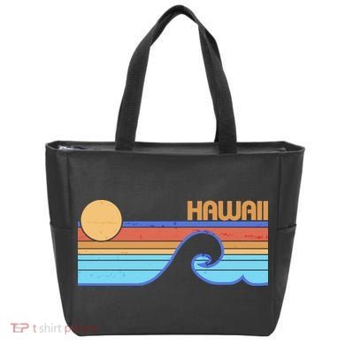 Retro Vintage Hawaii Sunset Wave Tote Bag