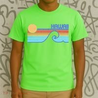 Retro Vintage Hawaii Sunset Wave T-Shirt thumb 3