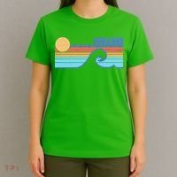 Retro Vintage Hawaii Sunset Wave T-Shirt thumb 4