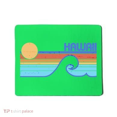 Retro Vintage Hawaii Sunset Wave Mousepad