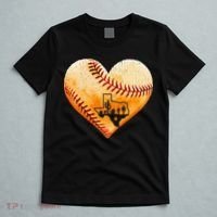 Retro Vintage Houston Texas Baseball Heart With Map T-Shirt thumb 5