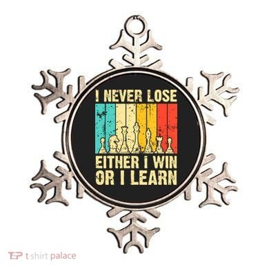 Retro Vintage I Never Lose I Either Win Or Learn Funny Chess Player Ornament