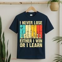Retro Vintage I Never Lose I Either Win Or Learn Funny Chess Player T-Shirt thumb 2