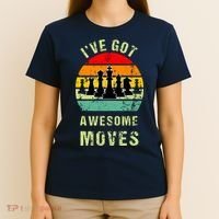 Retro Vintage I've Got Awesome Moves Chess Player Gift T-Shirt thumb 4