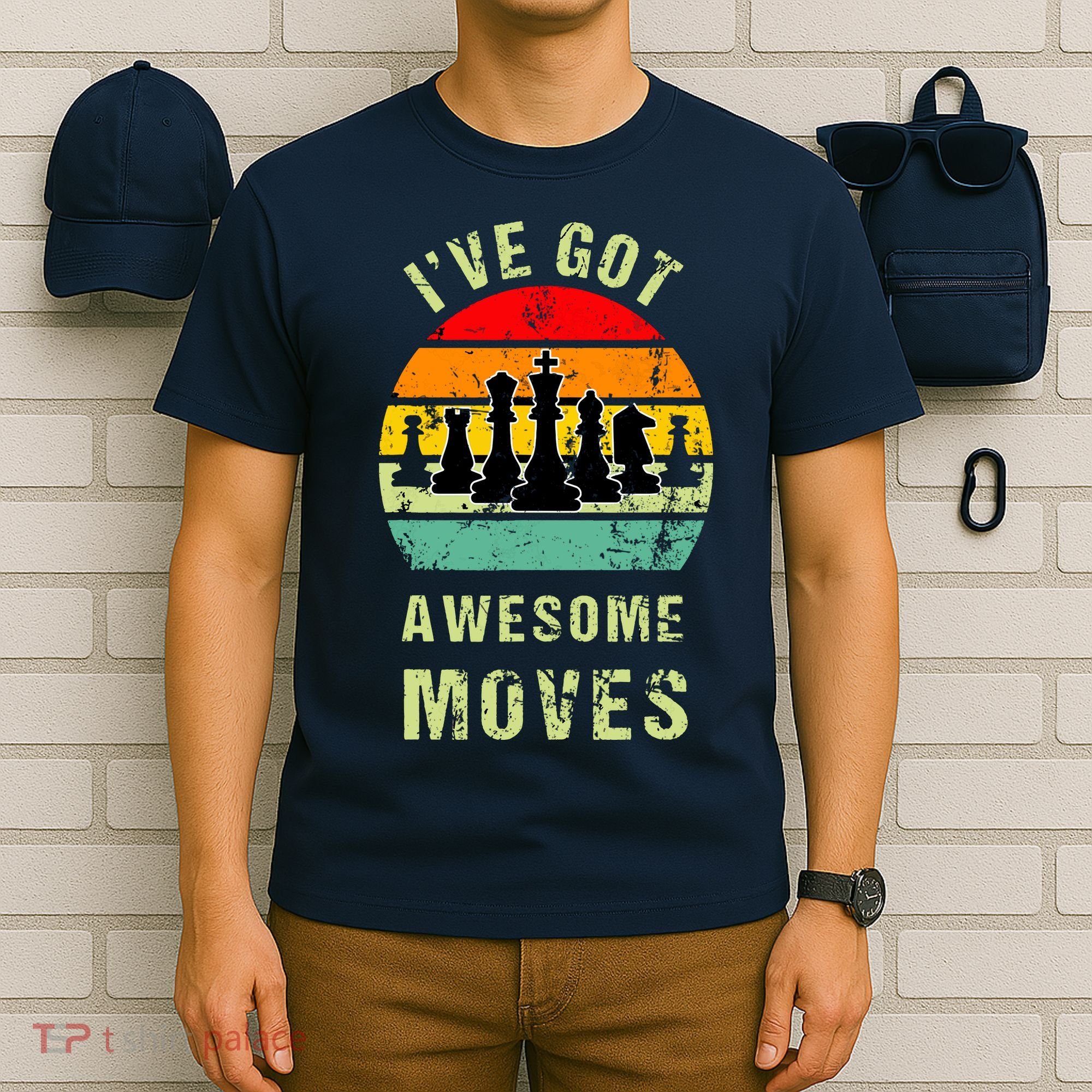 Retro Vintage I've Got Awesome Moves Chess Player Gift T-Shirt