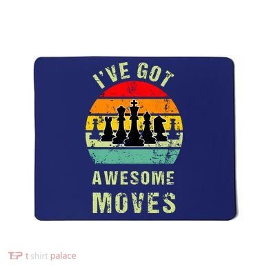 Retro Vintage I've Got Awesome Moves Chess Player Gift Mousepad