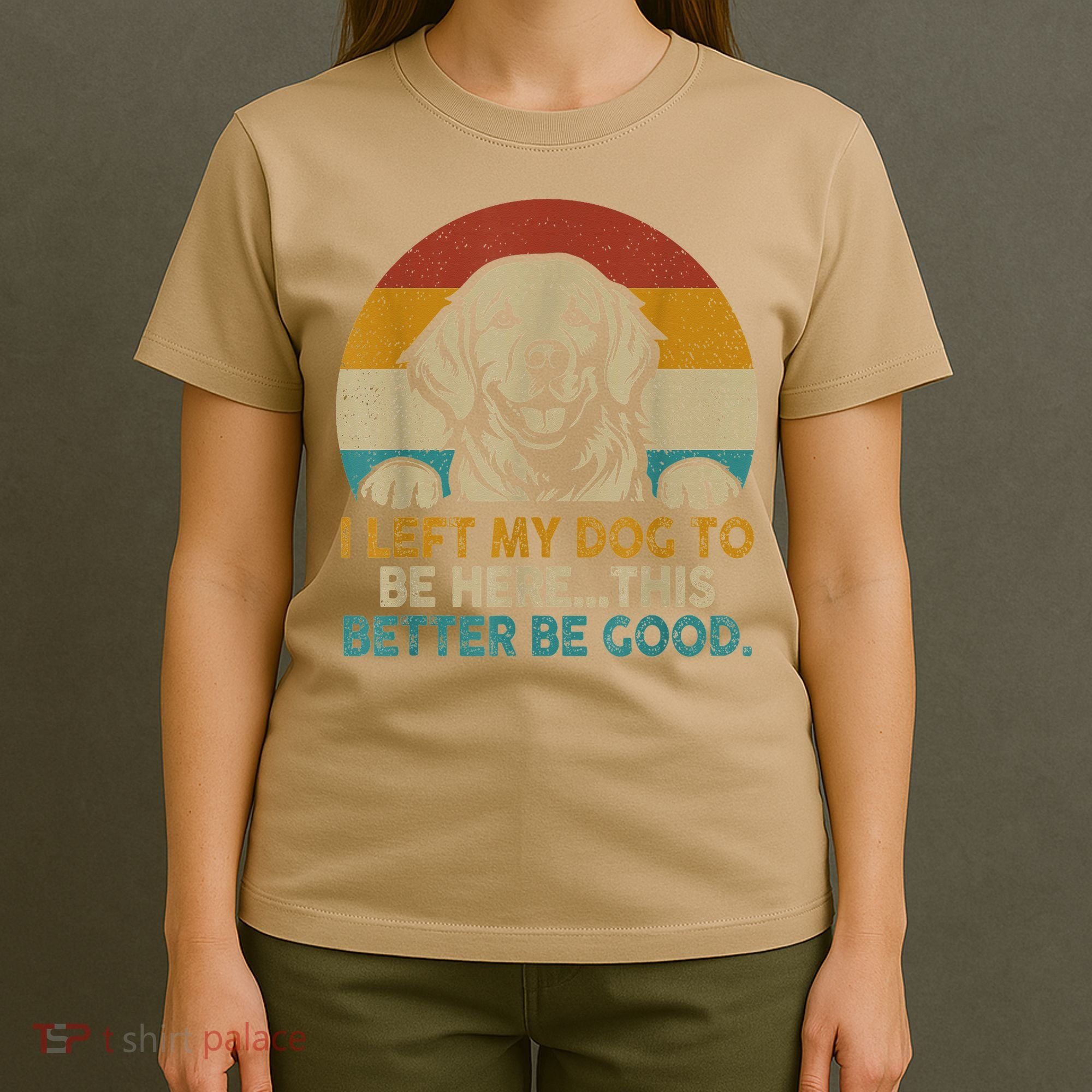 Retro Vintage I Left My Dog To Be Here This Better Be Good Gift T-Shirt