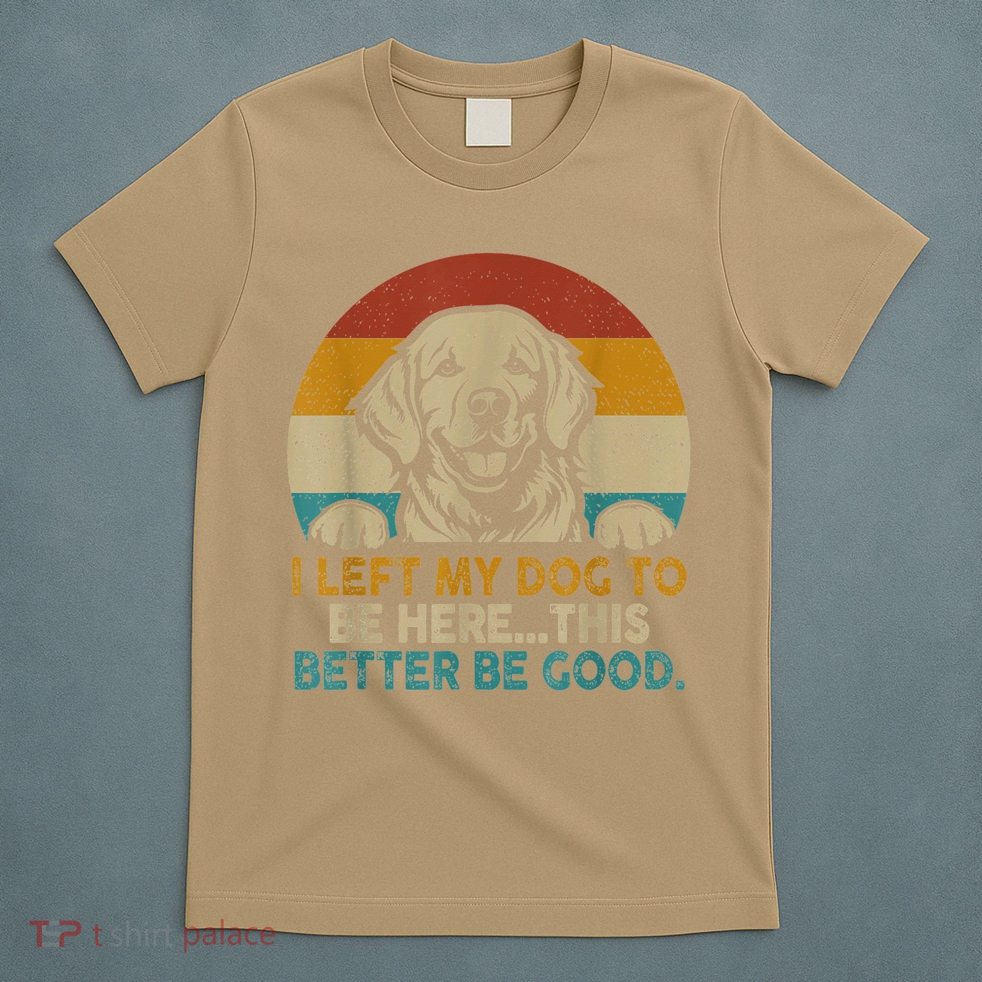 Retro Vintage I Left My Dog To Be Here This Better Be Good Gift T-Shirt