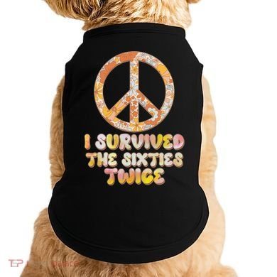 Retro Vintage I Survived The Sixties Twice Doggie Tank