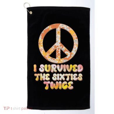 Retro Vintage I Survived The Sixties Twice Golf Towel