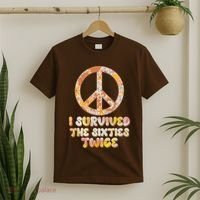 Retro Vintage I Survived The Sixties Twice T-Shirt thumb 2
