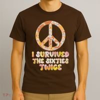 Retro Vintage I Survived The Sixties Twice T-Shirt thumb 3