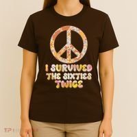 Retro Vintage I Survived The Sixties Twice T-Shirt thumb 4