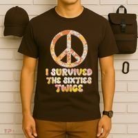 Retro Vintage I Survived The Sixties Twice T-Shirt thumb 6