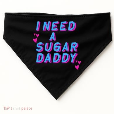 Retro Vintage I Need A Sugar Daddy USA-Made Doggie Bandana