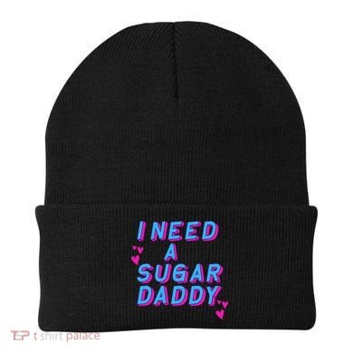 Retro Vintage I Need A Sugar Daddy Beanie