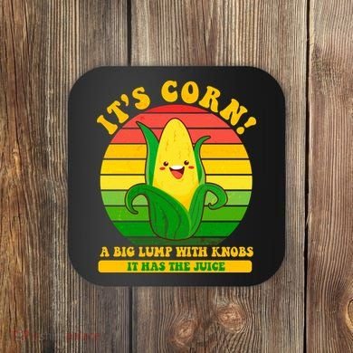 Retro Vintage It's Corn A Lump With Knobs Coaster