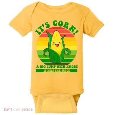 Retro Vintage It's Corn A Lump With Knobs Baby Bodysuit