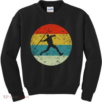 Retro Vintage Javelin Throws Kids Sweatshirt