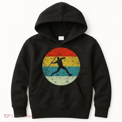 Retro Vintage Javelin Throws Kids Hoodie