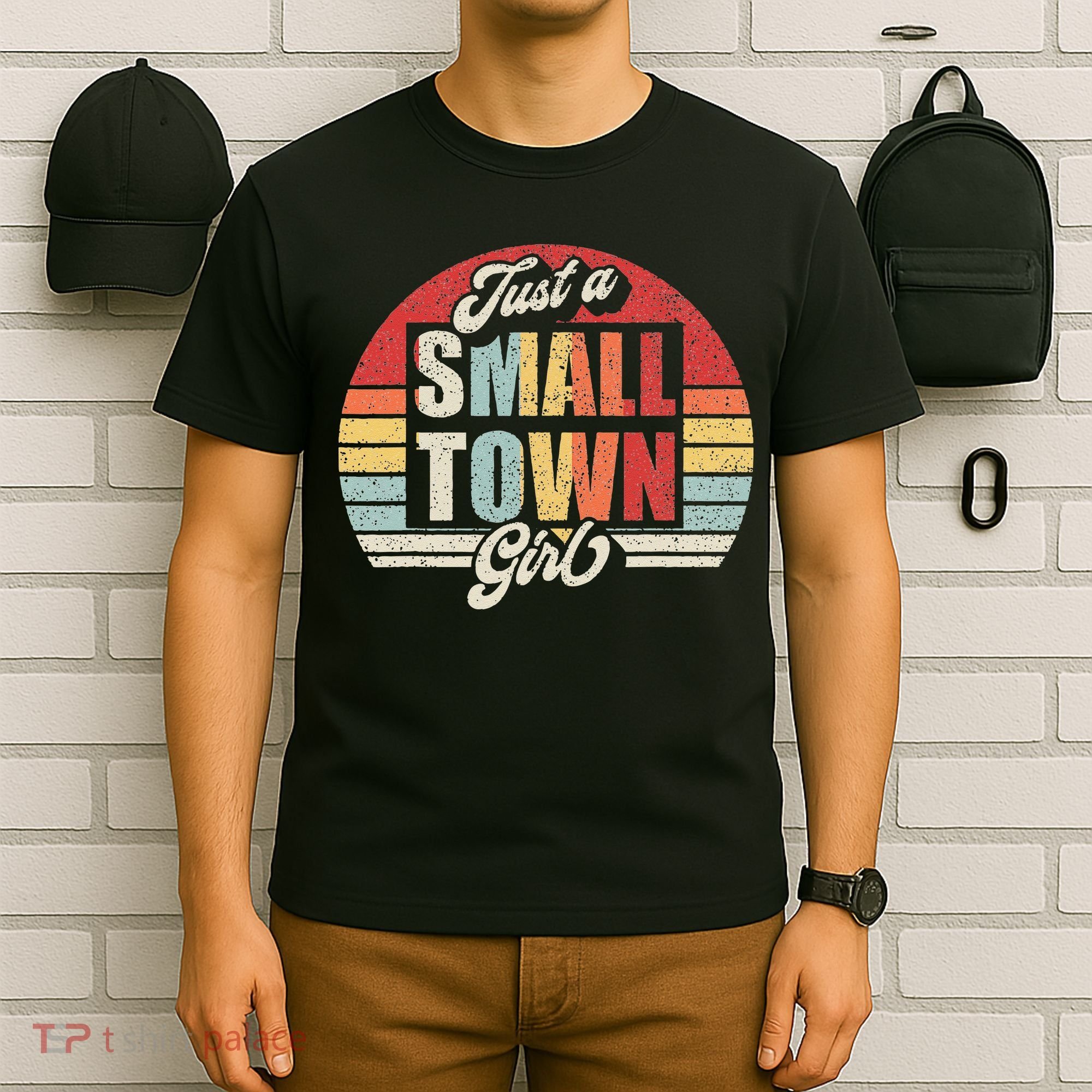 Retro Vintage Just A Small Town Girl T-Shirt