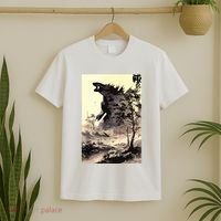 Retro Vintage Japanese Art Legendary Rare Kaiju Calligraphy T-Shirt thumb 2