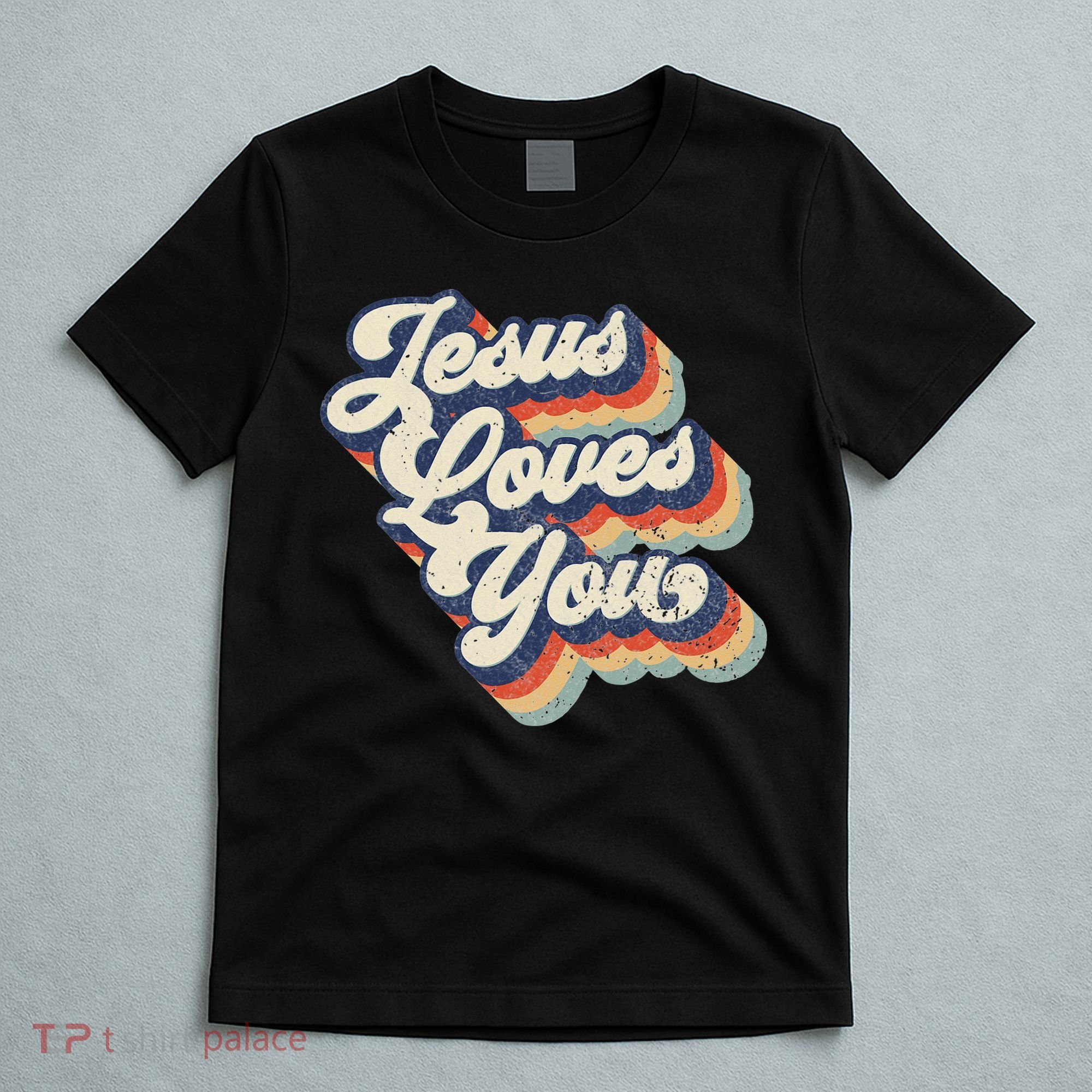 Retro Vintage Jesus Loves You T-Shirt