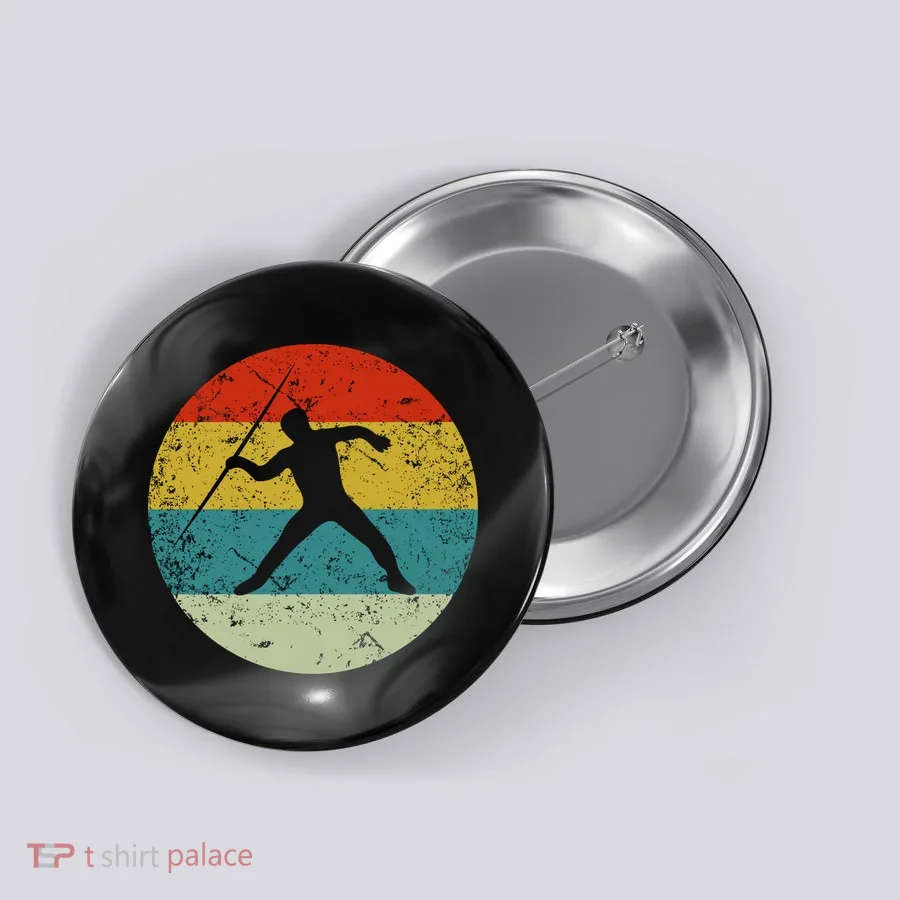 Retro Vintage Javelin Throw Button