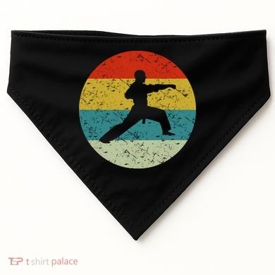 Retro Vintage Karate USA-Made Doggie Bandana