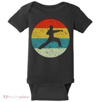 Retro Vintage Karate Baby Bodysuit