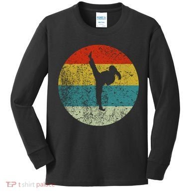 Retro Vintage Karate Kids Long Sleeve Shirt