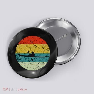 Retro Vintage Kayak Button