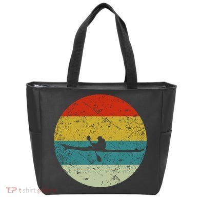 Retro Vintage Kayak Tote Bag