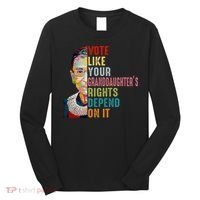 Rbg Vote Like Your Granddaughter’S Rights Feminist Long Sleeve Shirt thumb 0