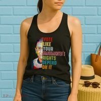 Rbg Vote Like Your Granddaughter’S Rights Feminist Women's Tank Top thumb 2