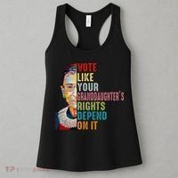 Rbg Vote Like Your Granddaughter’S Rights Feminist Women's Tank Top thumb 3