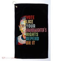 Rbg Vote Like Your Granddaughter’S Rights Feminist Golf Towel thumb 0