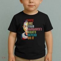 Rbg Vote Like Your Granddaughter’S Rights Feminist Toddler T-Shirt thumb 2