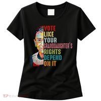 Rbg Vote Like Your Granddaughter’S Rights Feminist Women's T-Shirt thumb 0