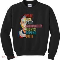 Rbg Vote Like Your Granddaughter’S Rights Feminist Kids Sweatshirt thumb 0